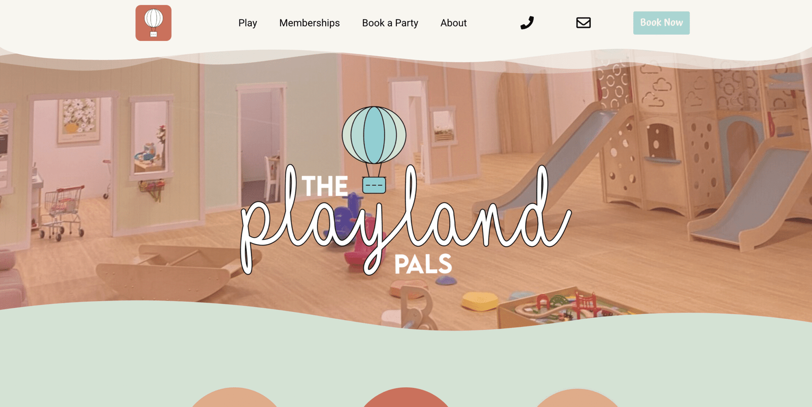 screenshot of theplaylandpals.com homepage